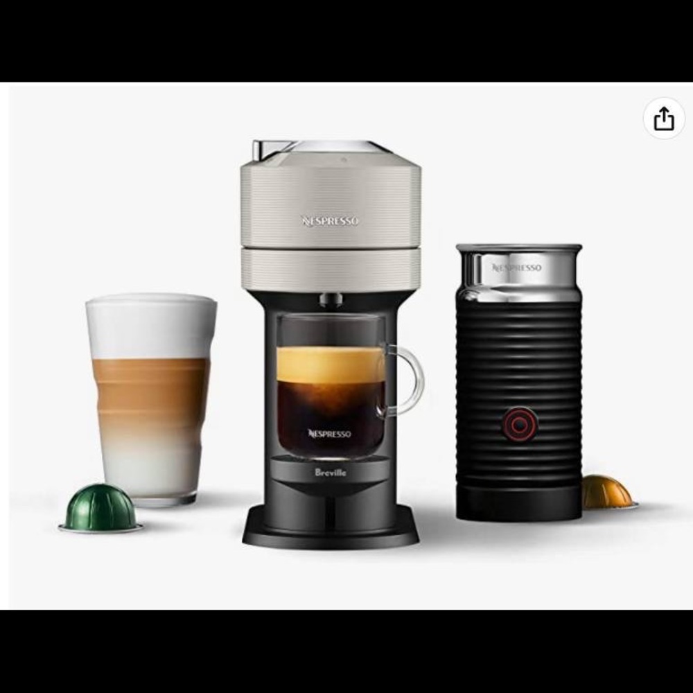 Nespresso Vertuo Next Machine with Aerocinno by Breville + extras